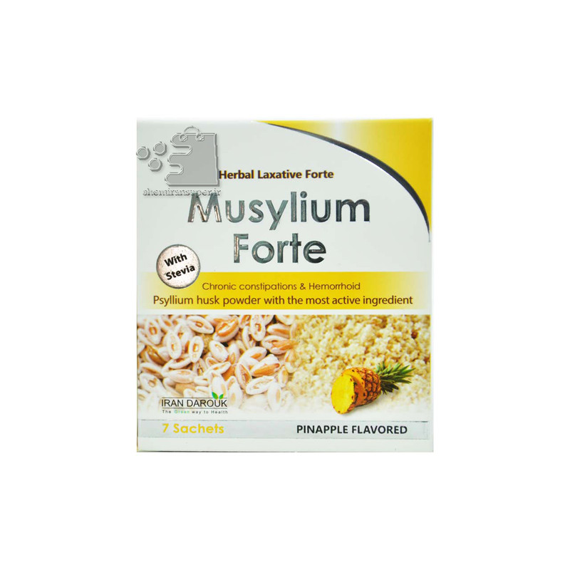 ساشه موسیلیوم فورت (Musylium Forte) ایران داروک طعم آناناس بسته 7 عددی گارانتی سلامت فیزیکی کالا 1 ماه