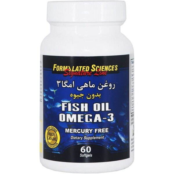 سافت ژل روغن ماهی امگا 3 بدون جیوه (Fish Oil Omega 3) فرمولیتد ساینسز 60 عددی گارانتی سلامت فیزیکی کالا 1 ماه