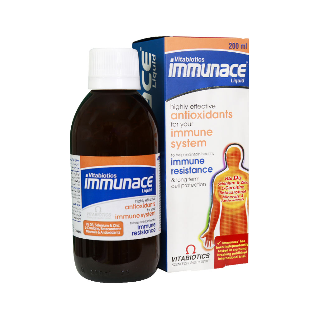 شربت ایمیونیس (Immunace) ویتابیوتیکس حجم 200 میلی لیتر گارانتی سلامت فیزیکی کالا 1 ماه