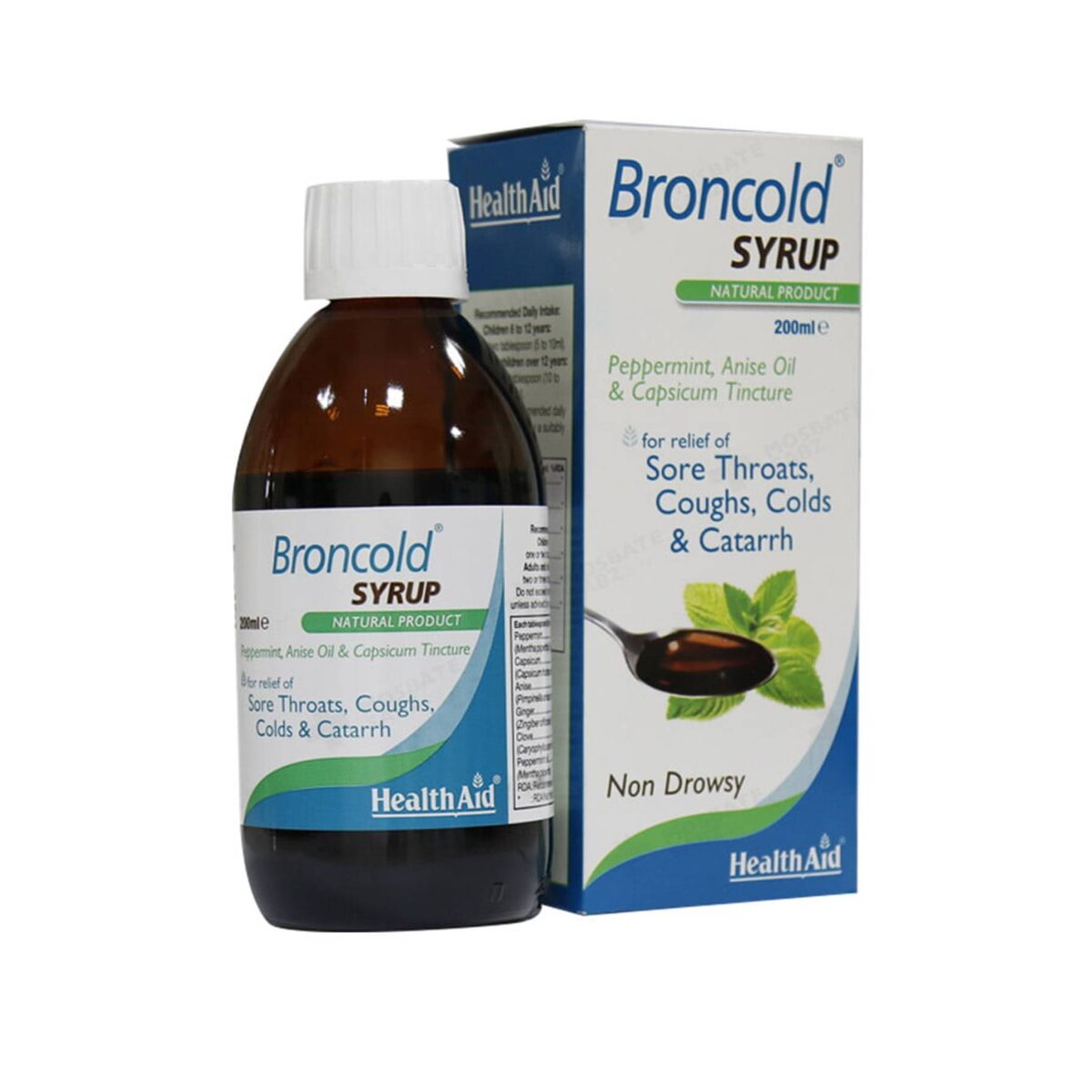 شربت سرماخوردگی و سرفه برون کلد (Broncold) هلث اید حجم 200 میلی لیتر گارانتی سلامت فیزیکی کالا 1 ماه