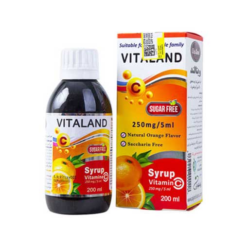 شربت ویتامین سی پلاس زینک (Plas Zinc Vitamine C) ویتالند حجم 200 میلی لیتر گارانتی سلامت فیزیکی کالا 1 ماه