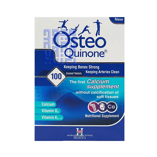 قرص کلسیم استیوکینون (Osteo Quinone) آرین سلامت سینا بسته 100 عددی گارانتی سلامت فیزیکی کالا 1 ماه