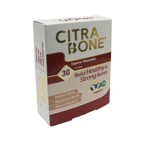 قرص کلسیم سیترابن (Citra Bone) شرکت آرین سلامت سینا بسته 30 عددی گارانتی سلامت فیزیکی کالا 1 ماه