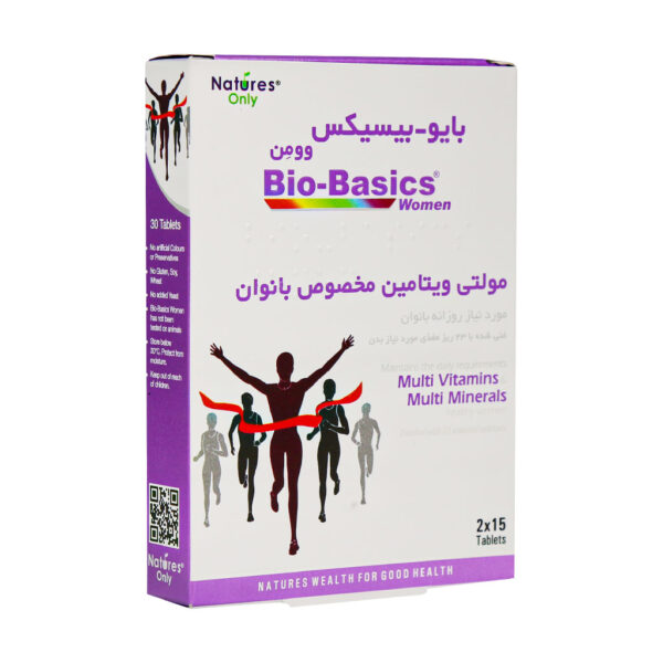 مکمل مولتی ویتامین مخصوص خانم ها بایوبیسیکس (Bio Basics) نیچرز انلی تعداد 30 عدد گارانتی سلامت فیزیکی کالا 1 ماه