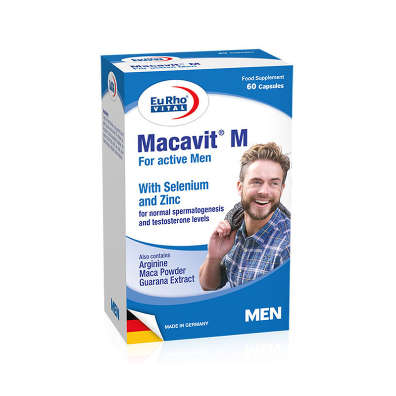 کپسول تقویت جنسی آقایان ماکاویت ام (Macavit M for Men) یورو ویتال بسته 60 عددی گارانتی سلامت فیزیکی کالا 1 ماه