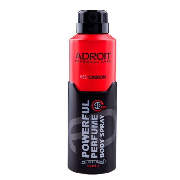 اسپری بدن مردانه ادرویت (Adroit) مدل Red Carbon حجم 200 میلی لیتر