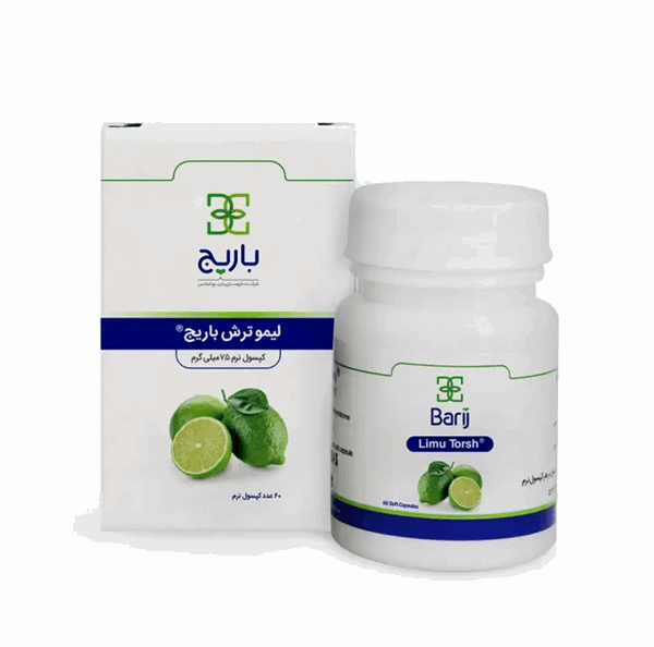 سافت ژل لیمو ترش 75 میلی گرمی (Lime 75 mg) باریج اسانس بسته 60 عددی