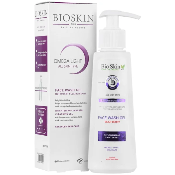 BioSkin ژل شستشوی صورت امگا لایت 200 میلی لیتر