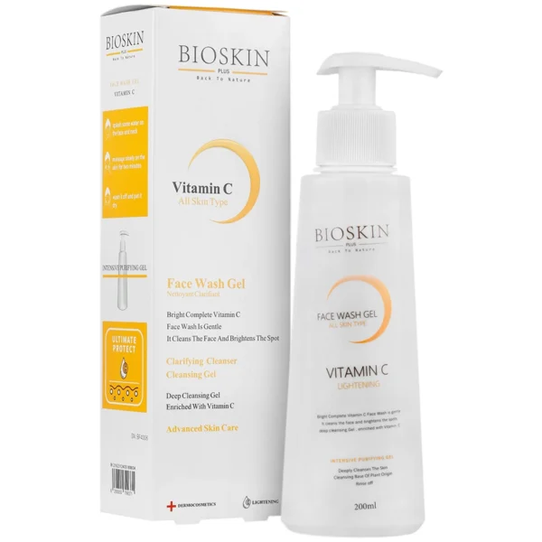 BioSkin ژل شستشوی صورت ویتامین ث 200 میلی لیتر