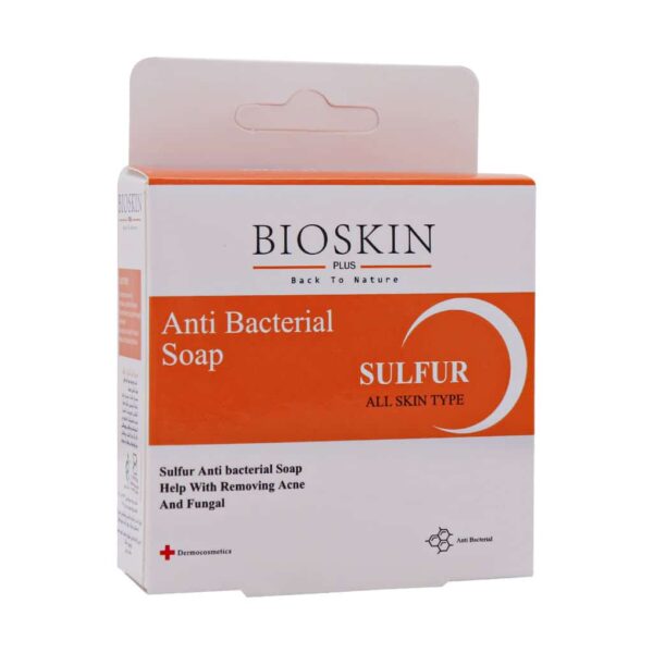 BioSkin صابون آنتی باکتریال گوگرد انواع پوست 100 گرم