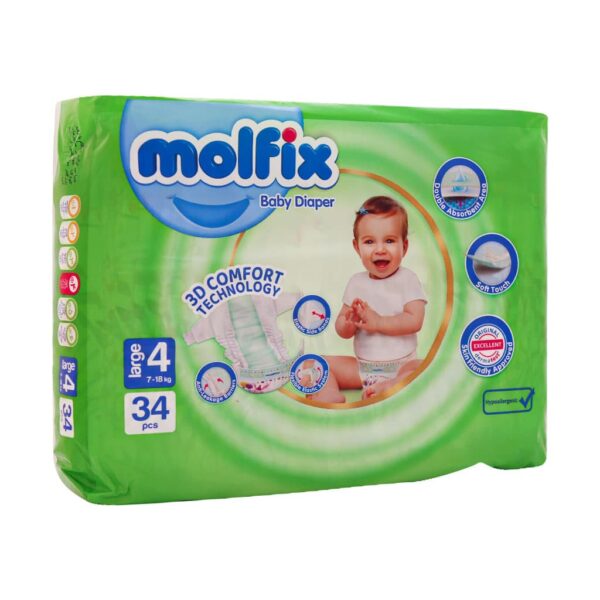 مولفیکس پوشک سایز چهار بسته 34 عددی